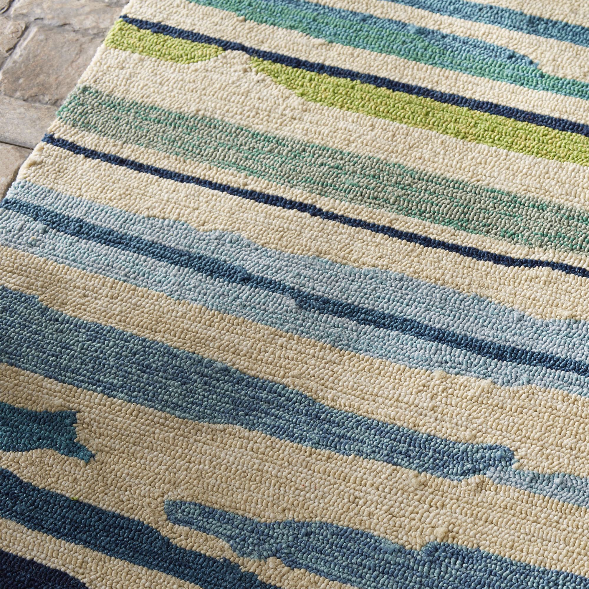 Latitude Run Angelina Blue/Green Abstract Indoor/Outdoor Area Rug & Reviews Wayfair